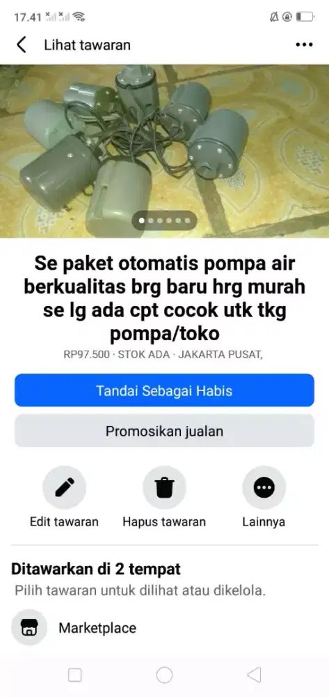 Se paket otomatis pompa air brg baru hrg murah se lg ada cpt ngkn prlu
