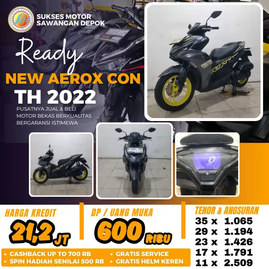 YAMAHA NEW AEROX CON TH 2022 UNIT MULUS BISA CASH KREDIT BERGARANSI