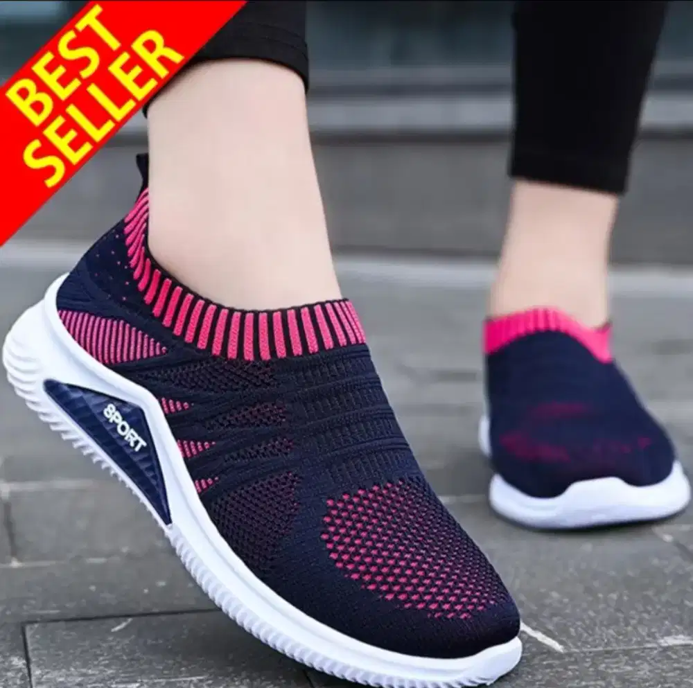 Sepatu Sneakers Casual Running Shoes Wanita Second