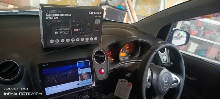 Pemasangan head unit android orca 9 inc ram 2/64 di brio dan mobilio