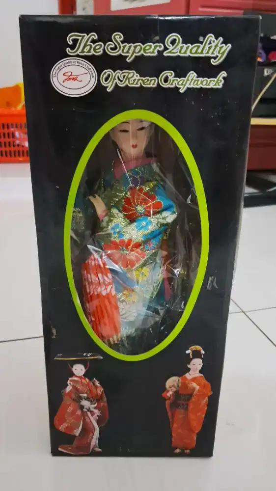 Boneka Geisha Jepang Ori by Kiren Craftwork 30cmMade in Japan with Box