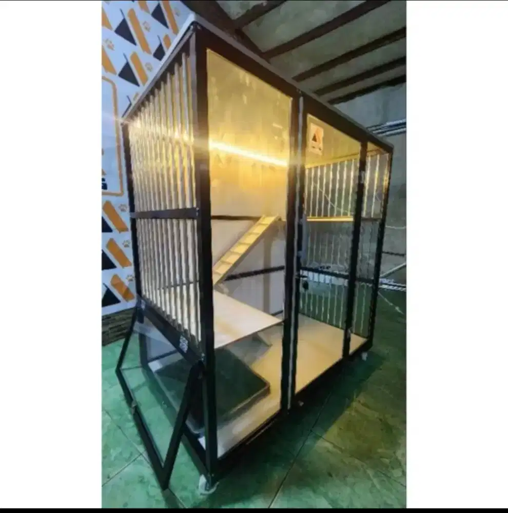 Kandang kucing alumunium 1 pintu sultan