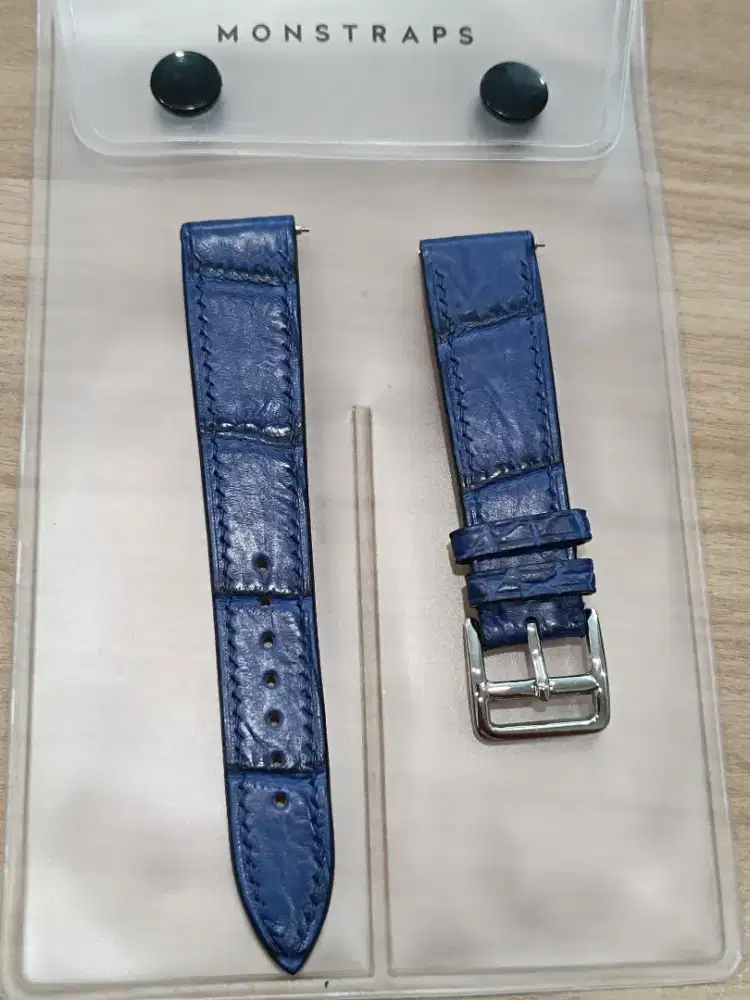 Monstraps Alligator Strap Blue 19mm Jam Tangan