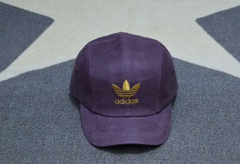 Topi visor pendek semi kulit adidas vintage second original rare unik