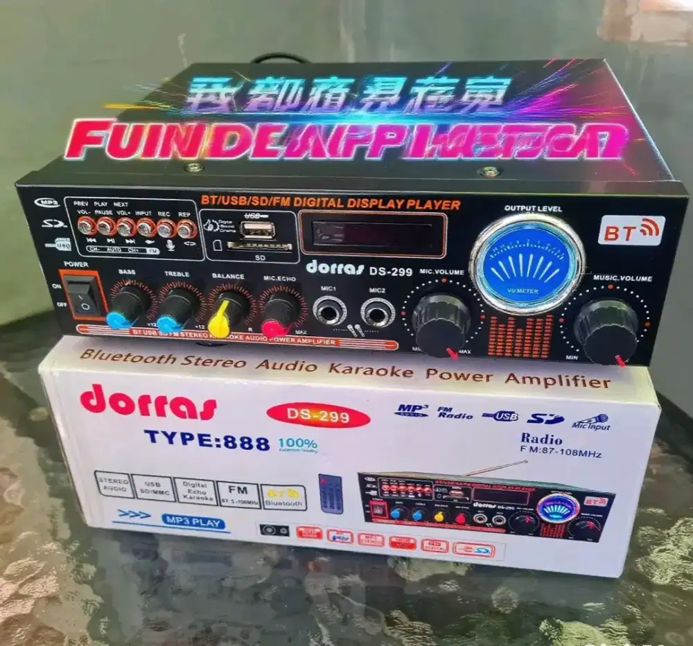 Amplifier dorras bluetooth stereo audio karoke