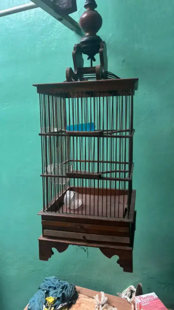 KANDANG BURUNG KECIL JATI