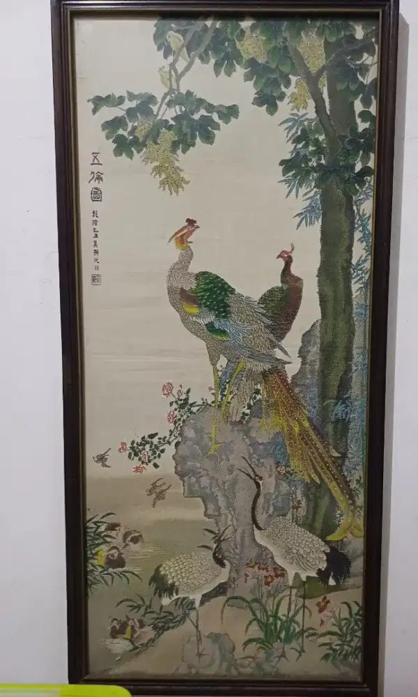 Lukisan burung merak