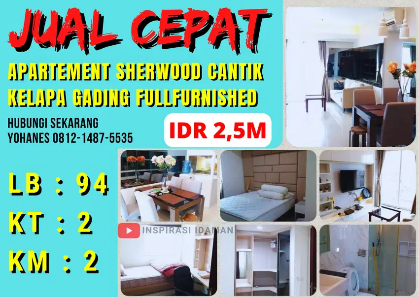 Apartement Sherwood Kelapa Gading 2br Fullfurnished