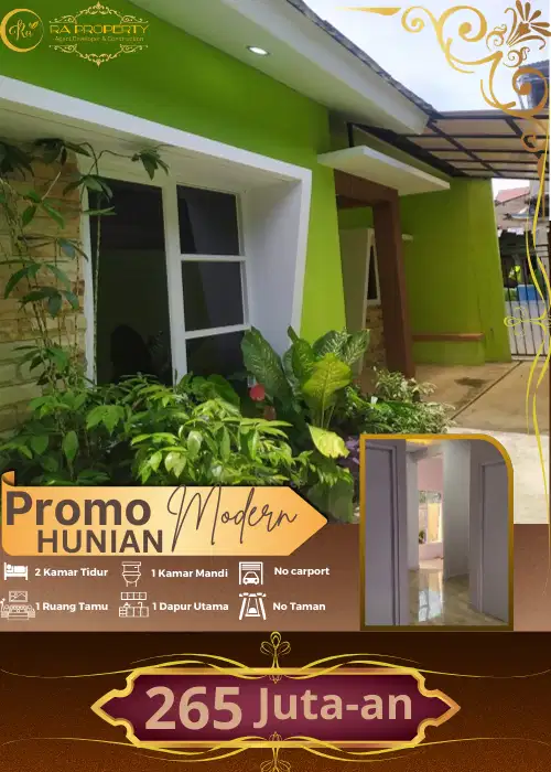 Rumah murah 2 kamar siap huni promo mulai dari 265 jutaan