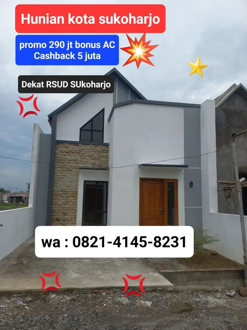 RUMAH SUKOHARJO KOTA DESAIN MODERN SCANDINAVIAN DEKAT RSUD