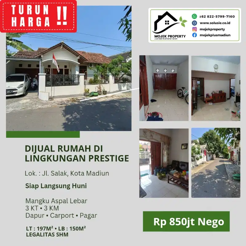 Rumah Siap Huni Kawasan Jalan Salak