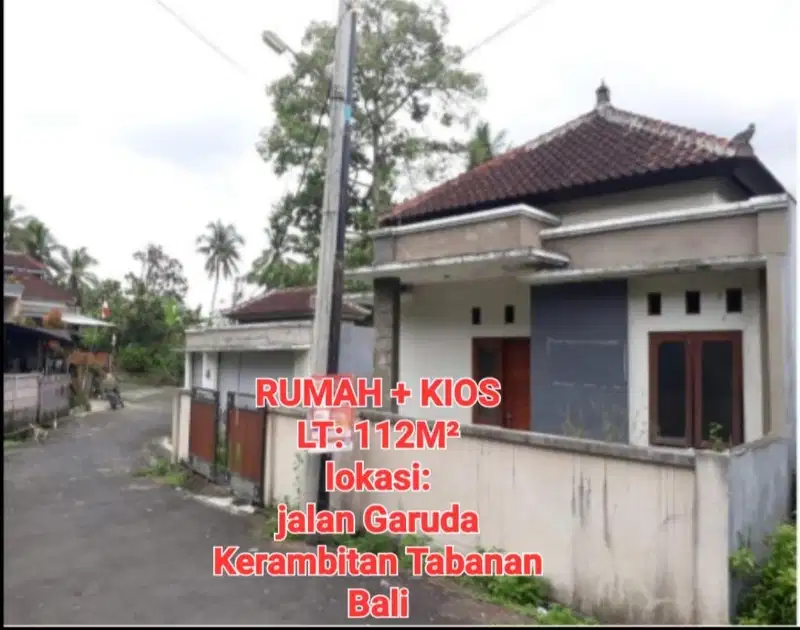jual rumah bonus kios di samsam kerambitan tabanan
