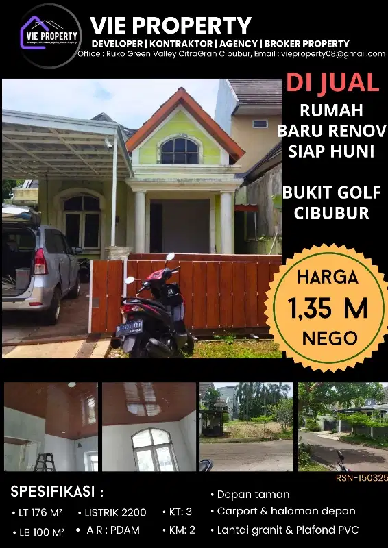 MURAH BANGEETT! RUMAH SIAP HUNI DI BUKIT GOLF CIBUBUR