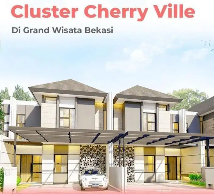 Jual Rumah Cluster Cherry Ville Grand Wisata Bekasi tipe Avium