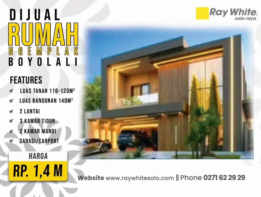 Dijual Rumah Baru di Ngemplak Boyolali dekat airport Adisumarmo