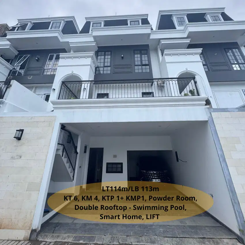 RUMAH PRIVATE LIFT DAN KOLAM RENANG PRIBADI DI PEJATEN