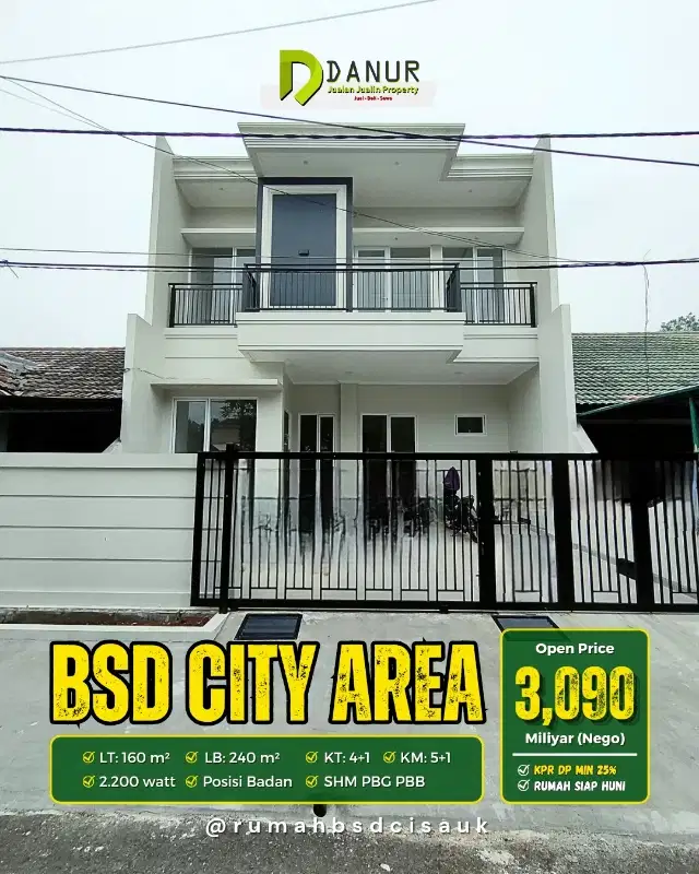 Jual Rumah di Griyaloka BSD dekat Pasar Modern