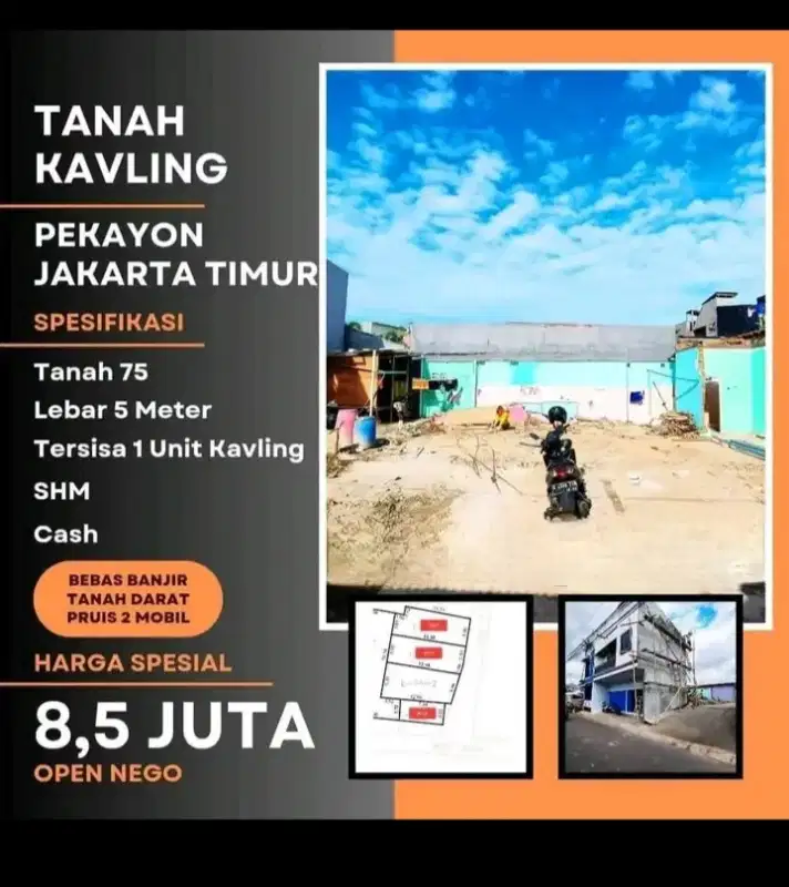 Tanah Kavling siap bangun Kalisari Pekayon pasar rebo