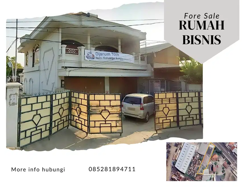 Dijual tanah dan bangunan gudang atau rumah di jl raya utama cikarang