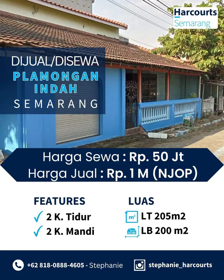 Jual Rumah Bagus Murah SHM Plamongan Indah, Semarang