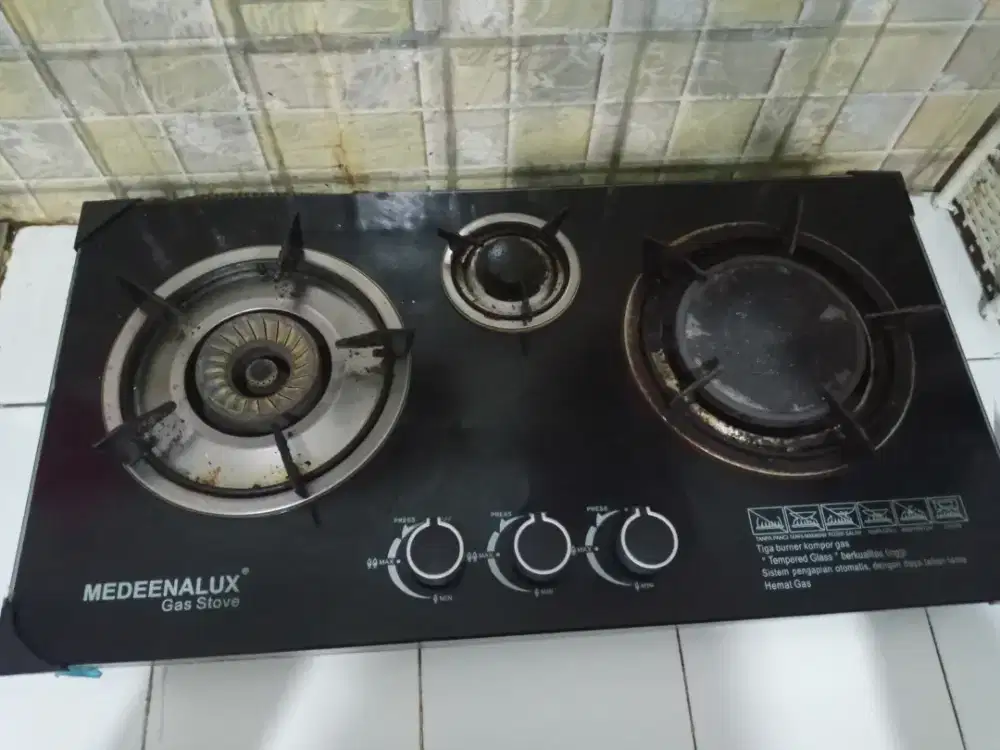 Kompor gas tanam 3 tungku medeenalux infrared