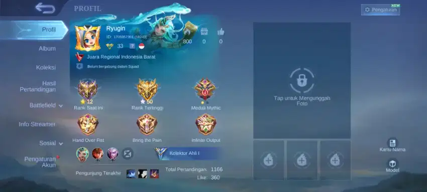 Jual Akun Mobile Legends