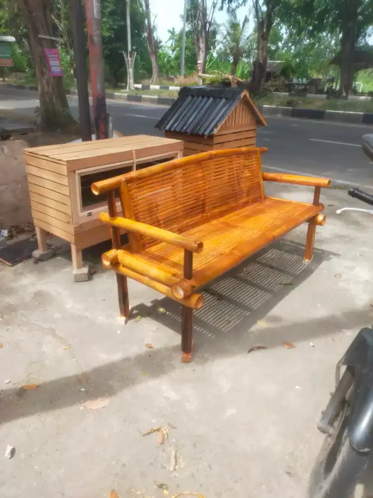 Jual kursi bambu tangga lipat tirai gulung dan laen2