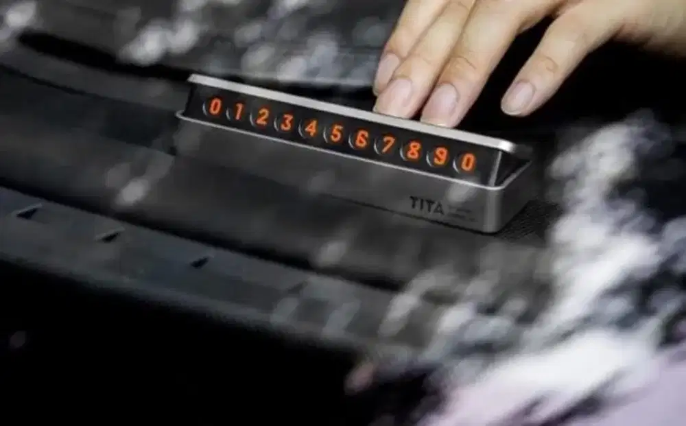 Kartu nomor telp mobil temporary parking card