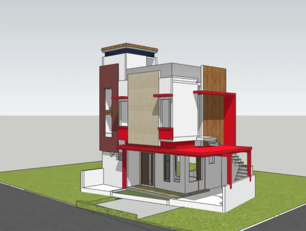 Rumah 2 Lantai + Roof Top Kota Bandung Pembangunan 90%