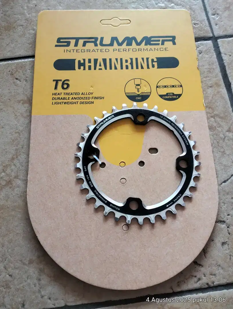 Chainring Single crank Strummer 34 T Simetris BCD 104