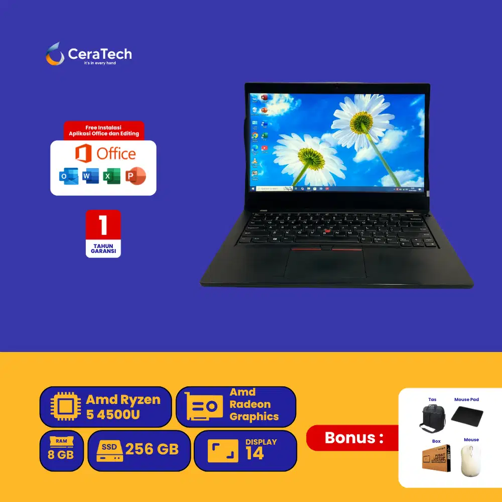 LENOVO THINKPAD L14 Amd Ryzen 5 4500U RAM 8 GB SSD 256 GB