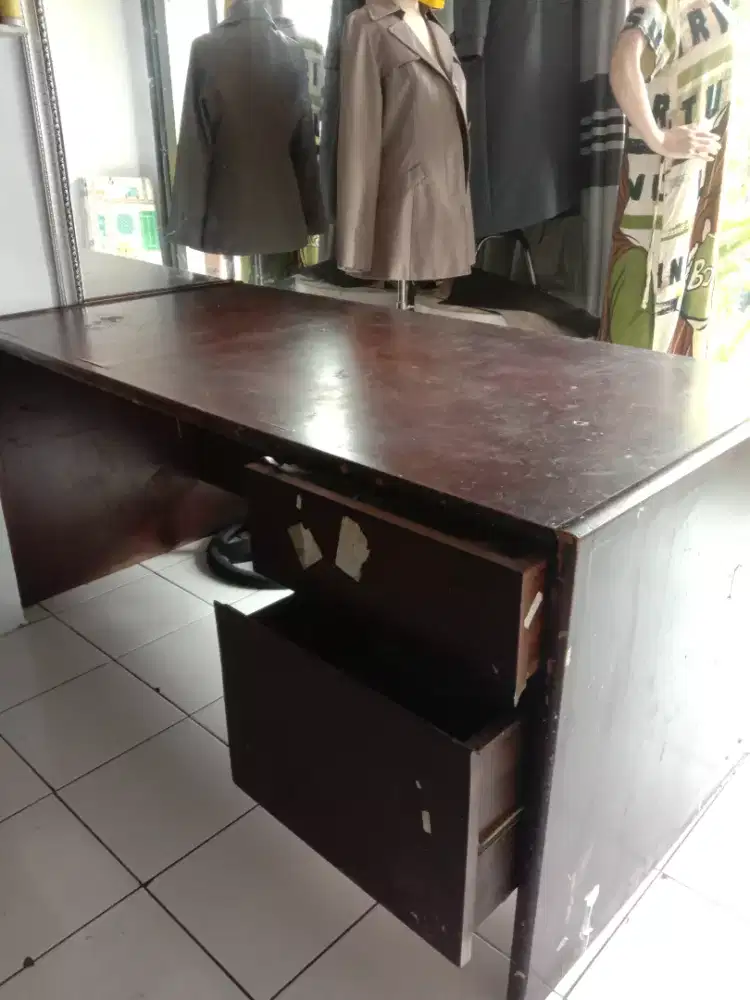 Jual meja kerja asli jati
