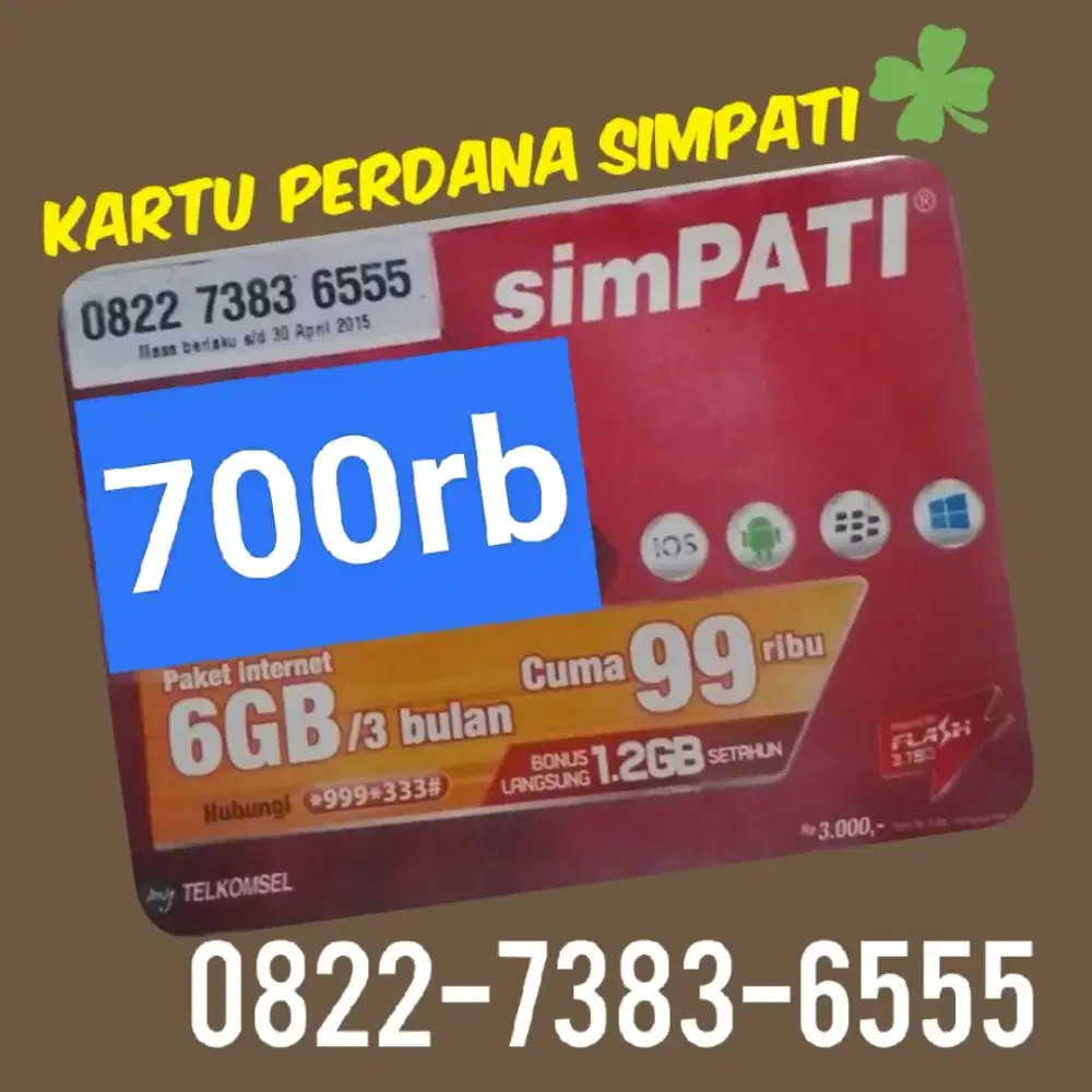 Kartu perdana simpati nomor super pilihan cantik