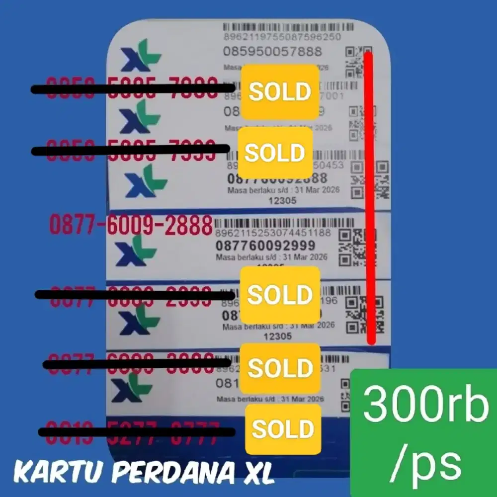 Kartu perdana XL pilihan nomor super cantik
