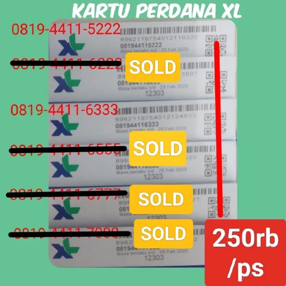 Kartu perdana XL nomor cantik pilihan termurah