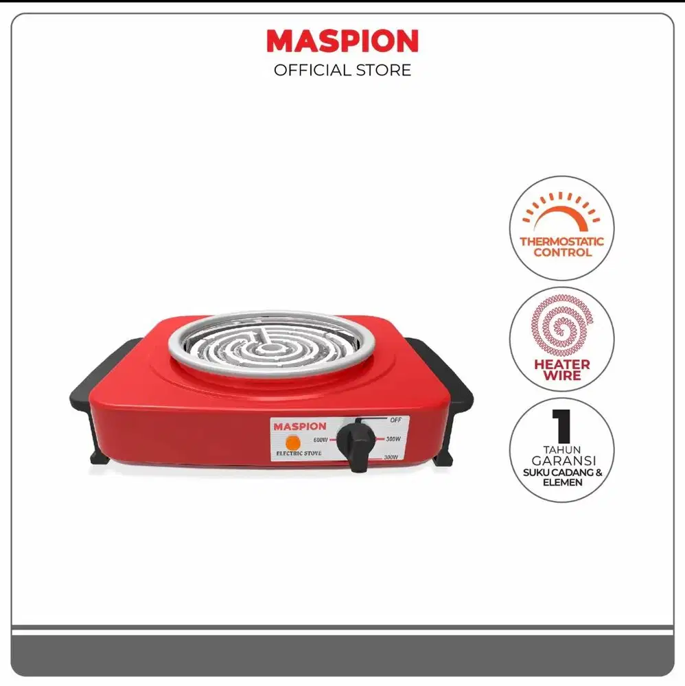 MASPION KOMPOR LISTRIK S300 (1 TUNGKU)