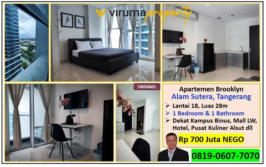 VRO0001 - Apartemen Brooklyn Alam Sutera, Lantai 18