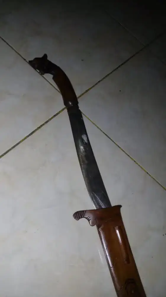 Golok Antik Gagang Ukir Naga