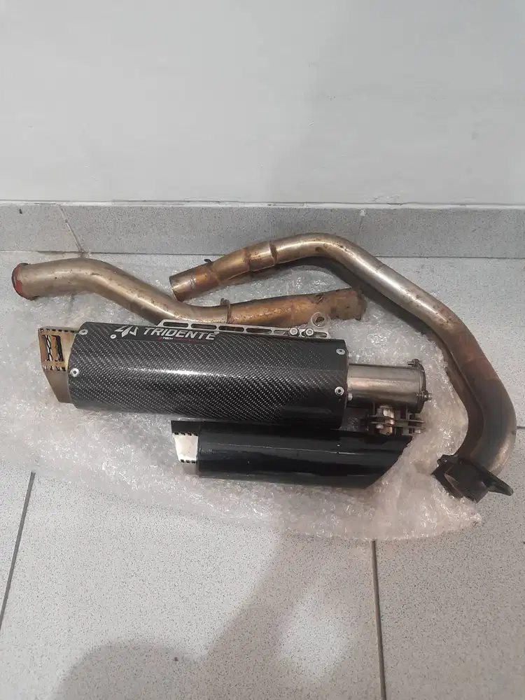 Knalpot 3 tech tridente carbon