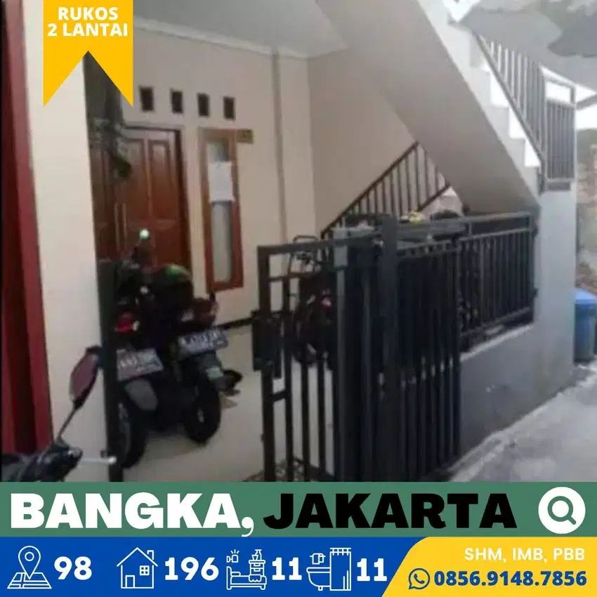 Rumah tinggal & Kostan dijual 2,5 Lt. Bangka, Mampang, Jakarta Selatan