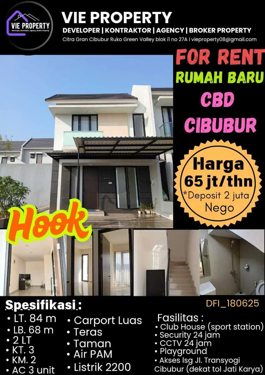 Rumah di Hook cluster CBD Cibubur