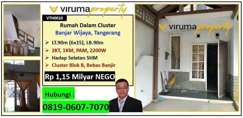 VTH0010 - Rumah Dalam Cluster, Banjar Wijaya, Nego!