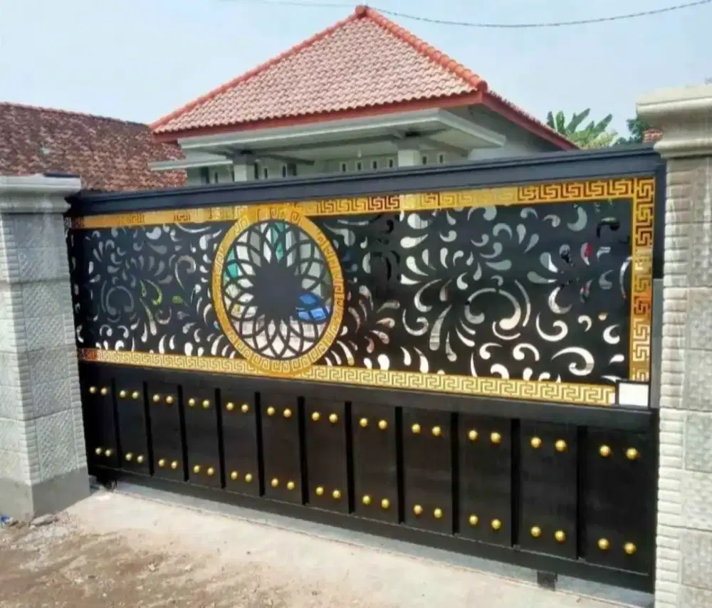 Pintu pagar laser cutting mewah
