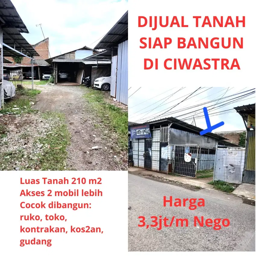 Dijual BU Tanah MURAH Turun Harga di Ciwastra Dkt Pasar Ciwastra Bdg