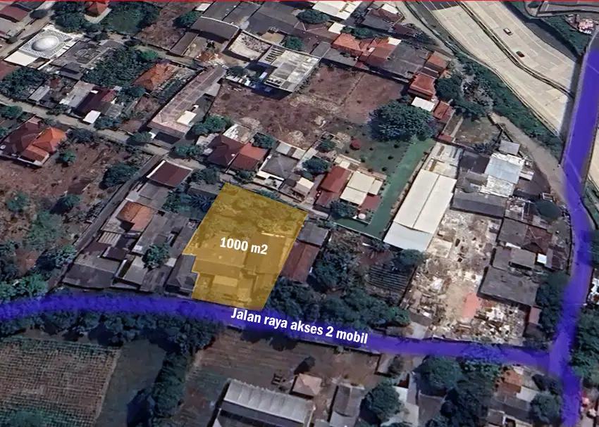 JUAL CEPAT Tanah 1.000 m2 Dekat Bandara Pondok Cabe Dan Pintu Tol