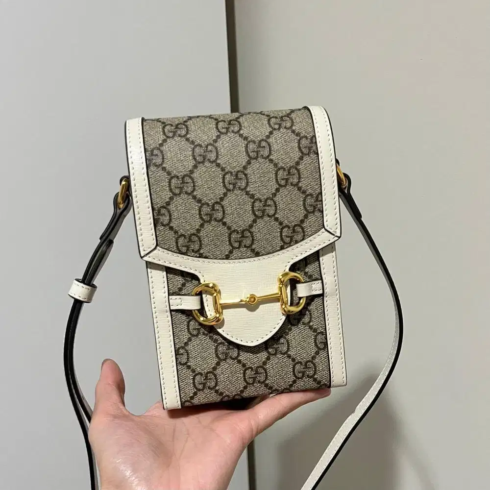 Gucci horsebit 1955 mini bag (color white)
