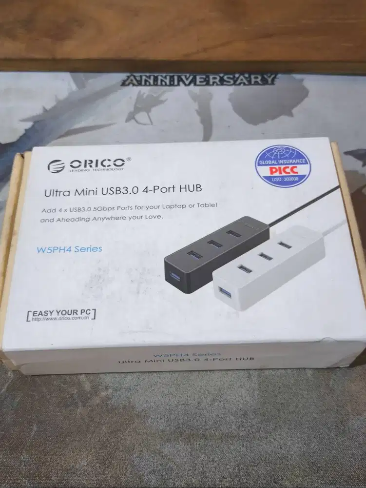 Orico Ultra Mini USB 3.0 High Speed HUB 4 Port 1M Cable - W5PH4-3S