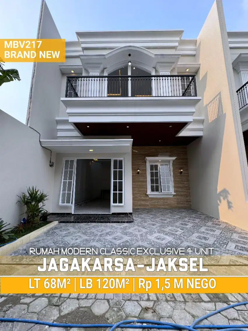 MBV217 Rumah Siap Huni 2 Lantai Modern Classic di Jagakarsa