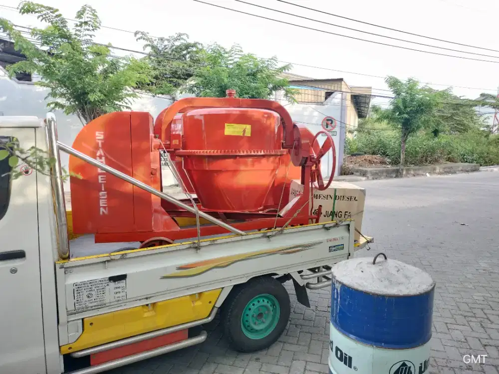 Molen cor 50kg stahleisen komplit mesin 8pk siap pakai