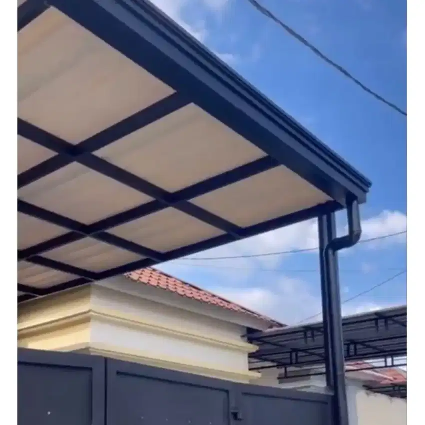 Kanopi Alderon Double Layer Rangka Hollo Galvanis Bisa Survei